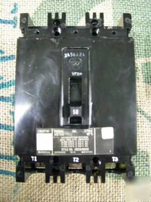 FB3050L westinghouse 50A 600V 3P circuit breaker 