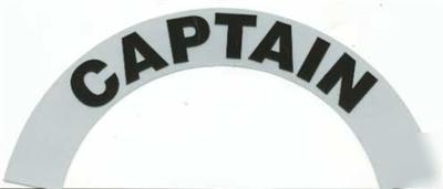 Fire helmet crescent decals captain black