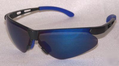 12 prs janus safety glasses blue mirror S7512MB