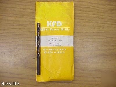 6 pc 21/64 killer force 135 deg jobber drill