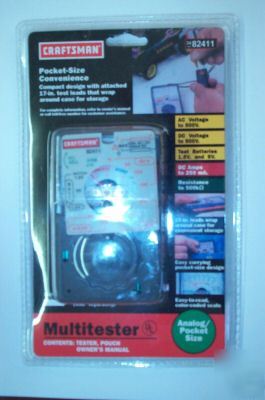 New craftsman pocket size convenience multitester 