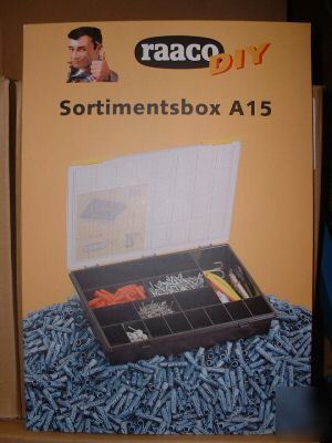 New raaco tool/bits/fishing/electrical box 15 sections*