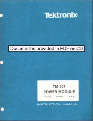 Tek tektronix TM501 tm 501 operation & service manual