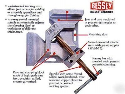 New - bessey - wsm welder's angle clamp