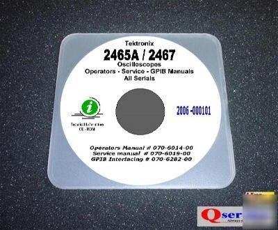 Tektronix tek 2467 service+operators+gpib manuals cd