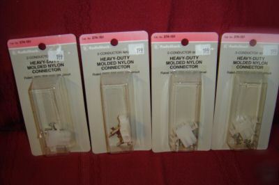 4 packages 1@ heavy-duty molded nylon connector-male