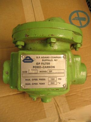 New r.p. adams company poro carbon gp filter model GP22 
