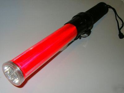 Traffic safety wand w/ built in led flashlight