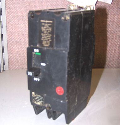 Ge TEY220 circuit breaker tey M02 2 pole 20 amp 
