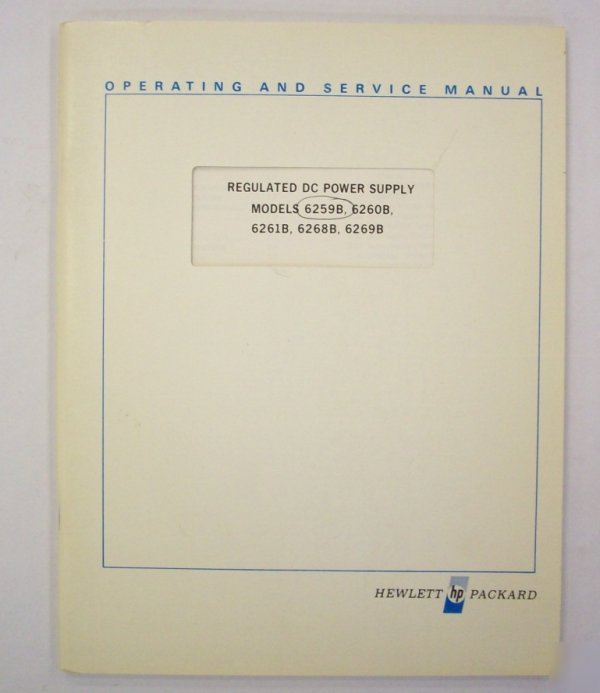 Hp / agilent 6259B/6260B/ op/service manual - $5 ship 