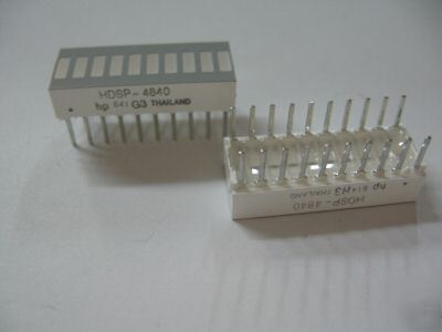 15PCS p/n HDSP4840 ; bar led yellow 10 elements DIP20