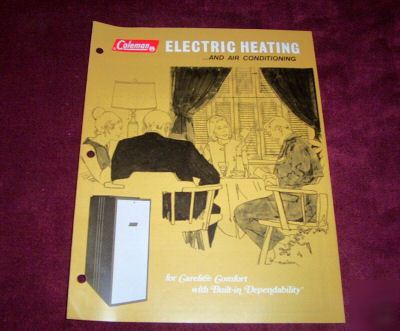 1969 vintage coleman electric heating & ac brochure