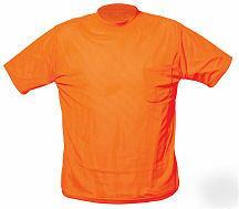 Ansi osha traffic safety tow towing t-shirt orange 5XL