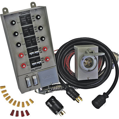 Generator transfer switch kit ~10 circuit~up to 7.5 kw