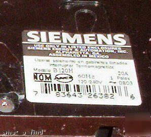 New siemens ite 20 amp blh B120H breaker warranty nnb