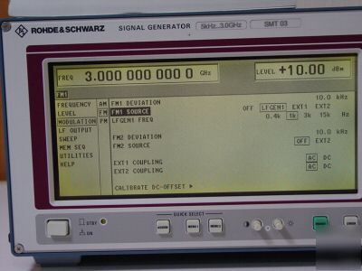 Rohde&schwarz SMT03 5KHZ-3GHZ signal generator 