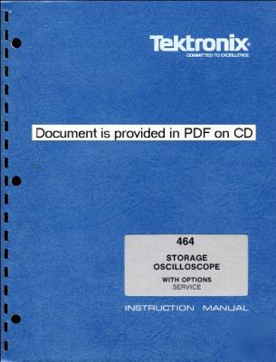 Tek tektronix 464 service manual w/operating section