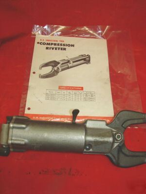 Us compression riveter squezzer rivet air craft tool