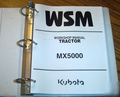 Kubota MX5000 tractor workshop service repair manual