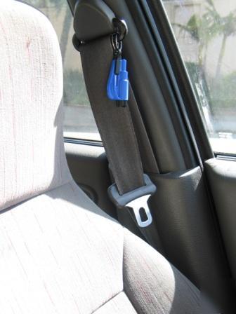 New resqme keychain seatbelt cutter window punch yellow 