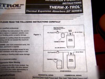 New therm-x-trol st series expansion tank model st-25V 