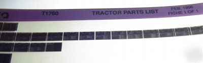 Kubota T1760 lawn tractor parts catalog microfiche