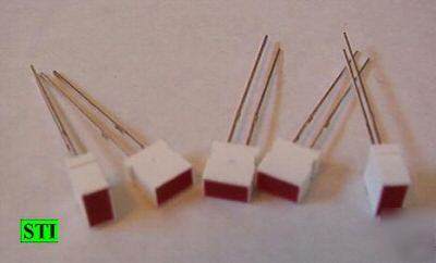 Led red rectangular 6V, 9V, 0R 12V - lot of 5