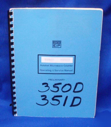 Eip 350D/351D microwave counter op & service manual