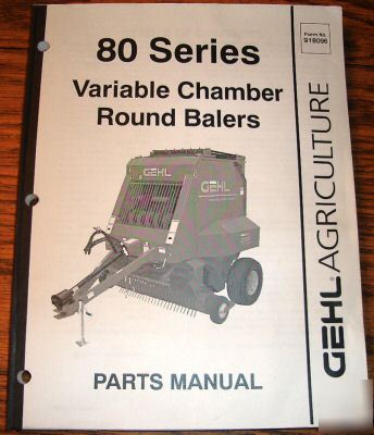 Gehl 2480 thru 2880 round baler parts catalog manual