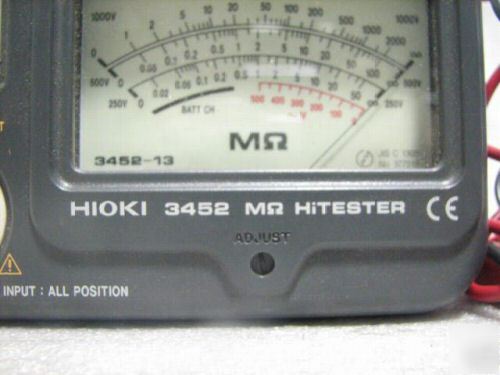 Hioki digital megohm insulation hitester model 3452
