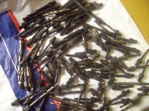 Over 100 threaded drill bits -1/4 x 28 aircraft 