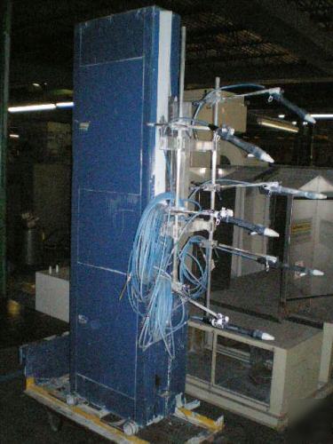 Powder coating system, guns, controls, reciprocators