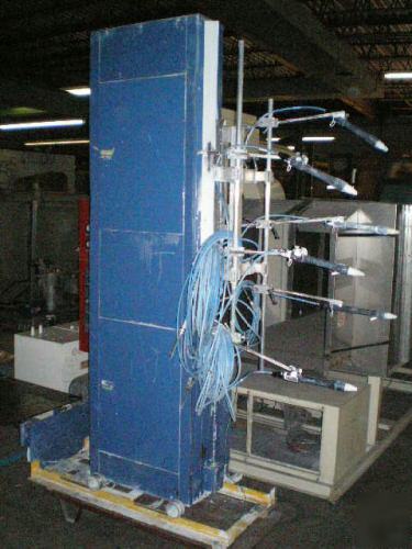 Powder coating system, guns, controls, reciprocators