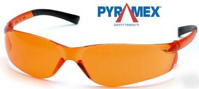 Pyramex ztek orange wrap around safety glasses