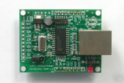 Microchip ENC28J60 ethernet interface module ARM7 atmel