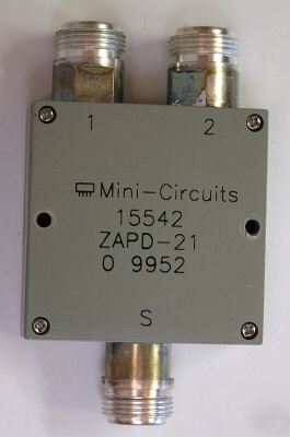 Mini-circuits zapd-21 power splitter 0.5-2.0 ghz type n