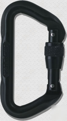 New three brand locking d carabiners - tactical black 