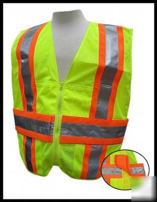 Ansi class ii safety vest, expandable 2XL-5XL, lot of 1
