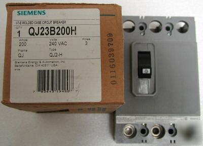 New siemens circuit breaker 200 amp 3 pole QJ23B200H 