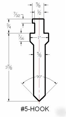 Press brake die tooling punch #5-ht x 35