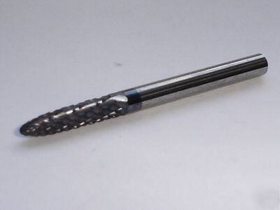 Solid carbide burr - tialn coated - round point