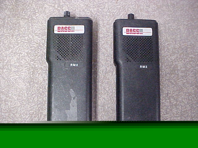 Two motorola RM2 handheld radios walkie talkies used