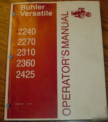Vesatile buhler 2240 to 2425 tractor operator's manual