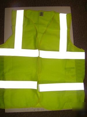  poly lime green safety vest (2XL) 2 -2