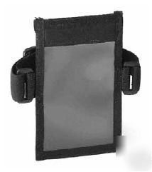 Arm band id holder hwc black nylon police security emt