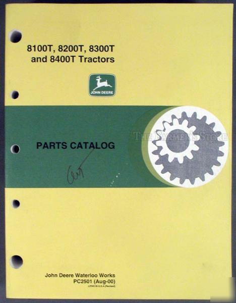 John deere 8100T 8200T 8300T 8400T tractor part catalog