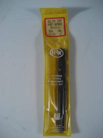 Relton rx-11-6 carbide masonry drill bit 11/16 6