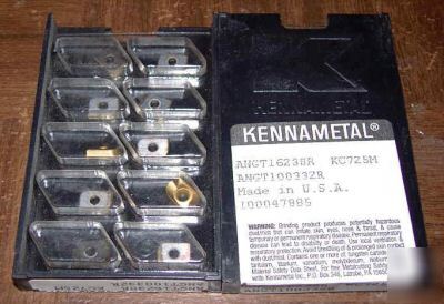 10 kennametal cutting inserts ANGT16238R KC725M