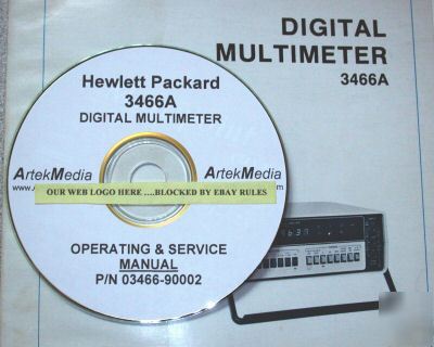 Hp 3466A digital mulitmeter operating & service manual