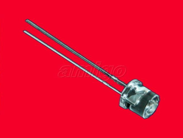 50X 3MM red flat top wide angle led free resistors
